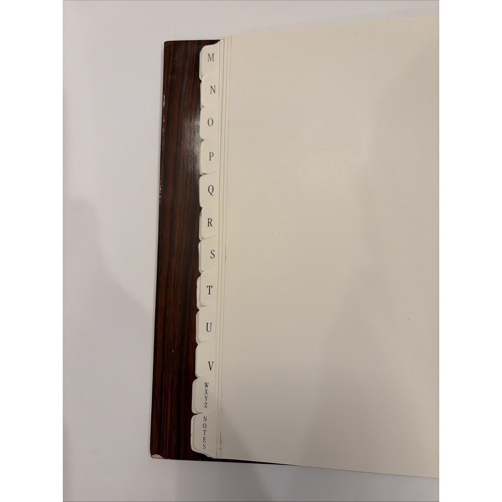 Vintage Jehuani Wood Grain Address Book 3 Ring Binder Korea - Picture 7 of 12